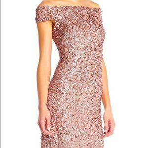 Adrianna Papell Rose Gold Gown